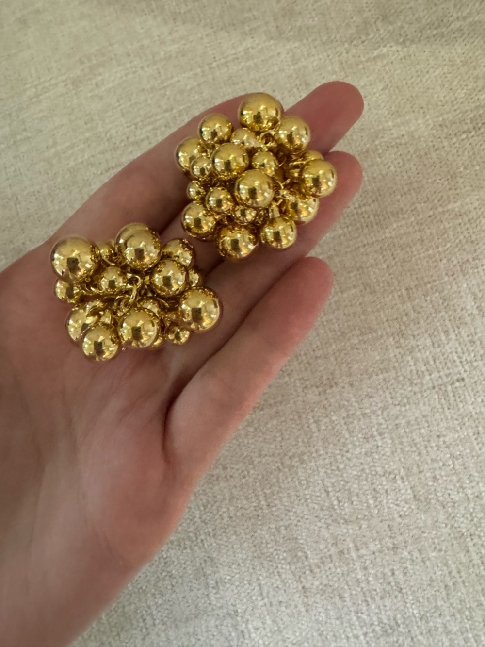 Gold Cluster Statement Earrings - Women Jewelry